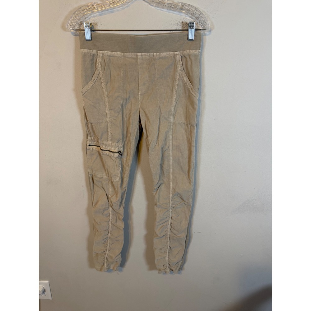 Wearables Womens Cargo Pants Ruched Corduroy Tan XS